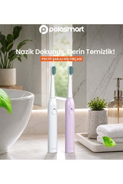 Polosmart PSC110 Döner Başlıklı Şarjlı Diş Fırçası Pembe 1 Adet