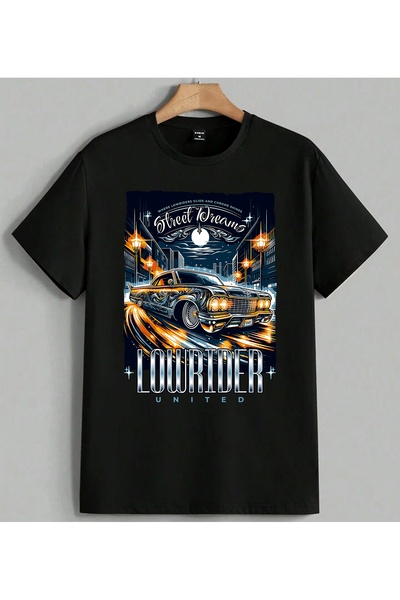 ELFERA Street Dreams Lowrider Μπλουζάκι Unisex Oversize με στάμπα αυτοκινήτου...