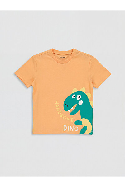 LC Waikiki Original Oval Collar Printed Boy's T-Shirt