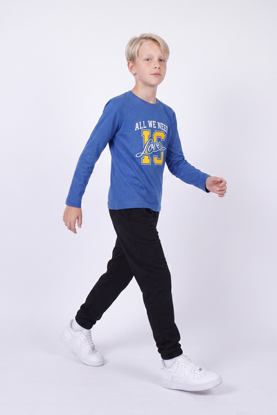 panios kids Erkek Çocuk Yuvarlak Yakalı Baskı Detaylı Paçası Lastikli Alt Üst Takım