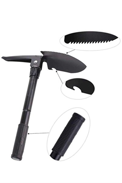 teknodayım Foldable Camping Shovel Small Digging Shovel Set with Compass