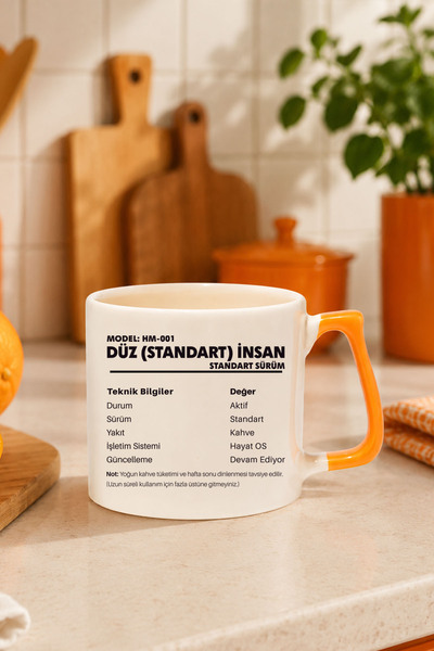 qoeuyl boutique Flat (Standard) Humanistic Design Fun Mug with D Handle as a ...