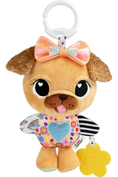 Lamaze Cute Pug Clip & Go – Sensory Dog Toy with Teether, Crinkle Ears & Ratt...