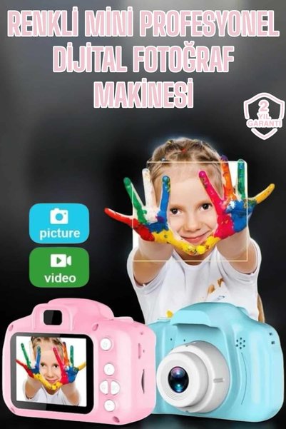 techora.sale Çocuk Kamerası Profesyonel Hafif Ve Uzun Ömürlü USB Şarjlı 2.0 İnç