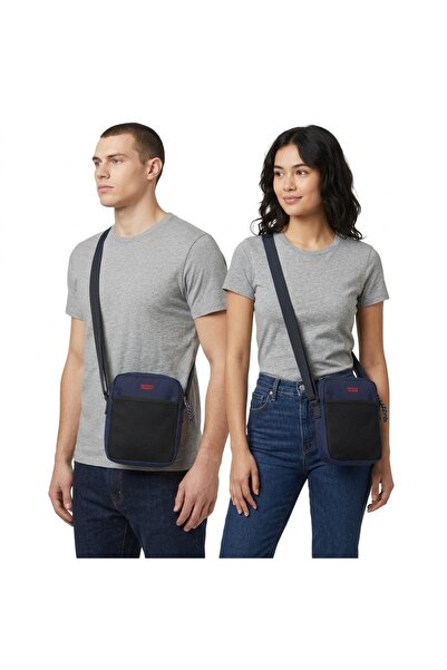 Levi's Geantă unisex cu curea de umăr, neagră - bleumarin