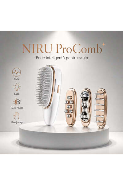 Niru Dispozitiv masaj scalp EMS ProComb™ - perie electrica reincarcabila USB ...