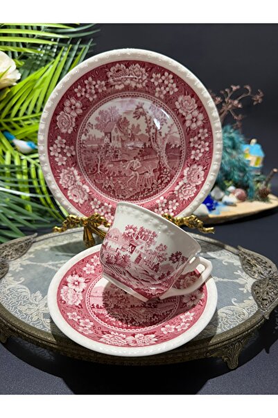 Genel Markalar villeroy & boch Rusticana Fincan Trio Antika Vintage Antik