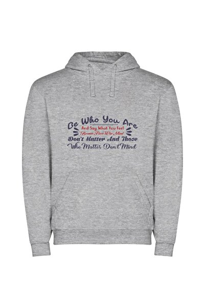 iLovePrints Seuss-inspired Authenticity Φούτερ με κουκούλα σε χρώμα Γκρι