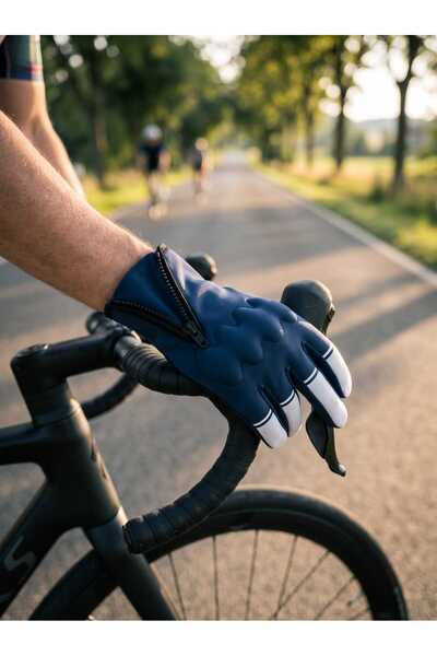 Aware Time Water Repellent Zipper Detailed Touchscreen Cycling Gloves