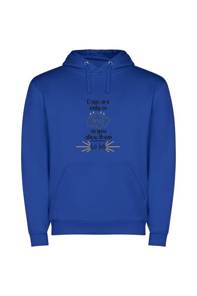 iLovePrints Embrace Vibrant Skies Φούτερ με κουκούλα σε χρώμα Μπλε