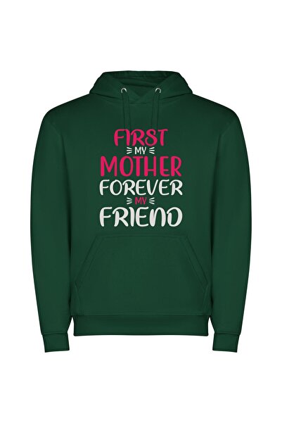 iLovePrints Unbreakable Maternal Bond Φούτερ με κουκούλα σε χρώμα Πράσινο