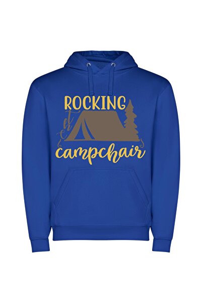 iLovePrints Campfire Rocking Glamp Φούτερ με κουκούλα σε χρώμα Μπλε