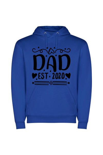 iLovePrints Dapper Dad's Day Delight Φούτερ με κουκούλα σε χρώμα Μπλε