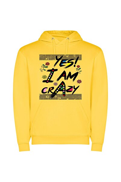 iLovePrints Delightfully Crazy: High Definition Φούτερ με κουκούλα σε χρώμα Κ...
