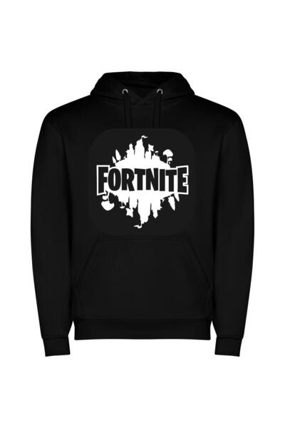 iLovePrints Fancy Fortnite Artistry Φούτερ με κουκούλα σε χρώμα Μαύρο