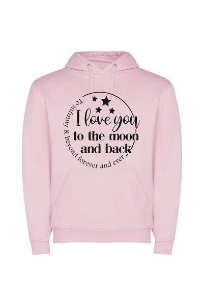 iLovePrints Celestial Love Affair Φούτερ με κουκούλα σε χρώμα Ροζ