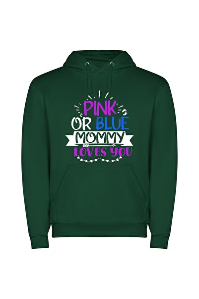 iLovePrints Vibrant Love & Colors Φούτερ με κουκούλα σε χρώμα Πράσινο