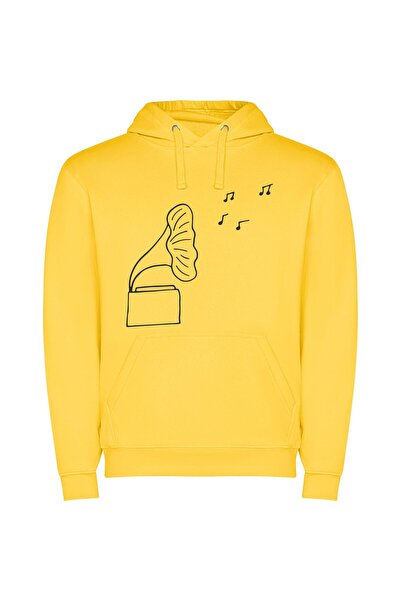 iLovePrints Melody Extravaganza Φούτερ με κουκούλα σε χρώμα Κίτρινο