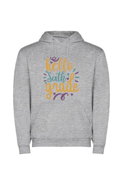 iLovePrints Artistic Greetings: Hello 6th Grade! Φούτερ με κουκούλα σε χρώμα ...