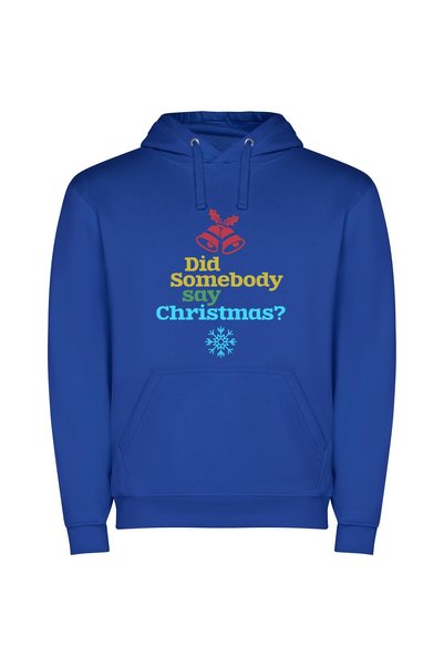 iLovePrints Merry Holiday Cheers Await! Φούτερ με κουκούλα σε χρώμα Μπλε