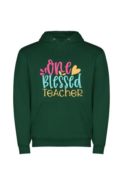 iLovePrints Blessed Teacher, Delightful Subject Φούτερ με κουκούλα σε χρώμα Π...