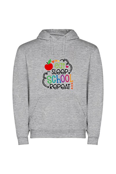 iLovePrints Schoolhouse Desert Dreams Φούτερ με κουκούλα σε χρώμα Γκρι