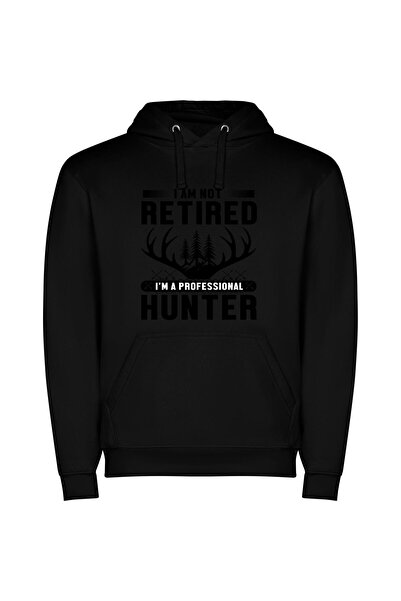 iLovePrints Savage Pursuit: Professional Hunter Φούτερ με κουκούλα σε χρώμα Μ...
