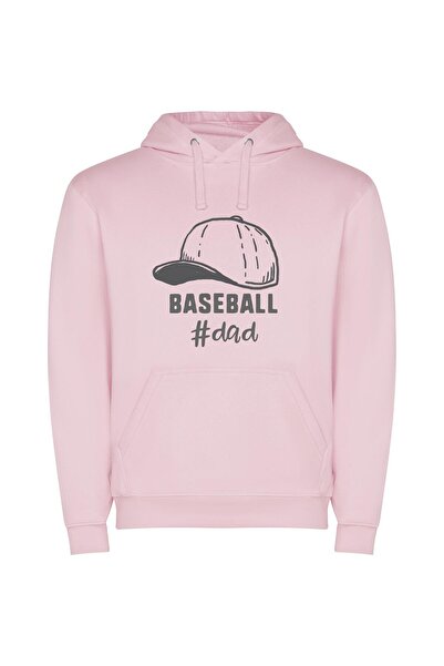 iLovePrints Dadaist Dad Hat Style Φούτερ με κουκούλα σε χρώμα Ροζ