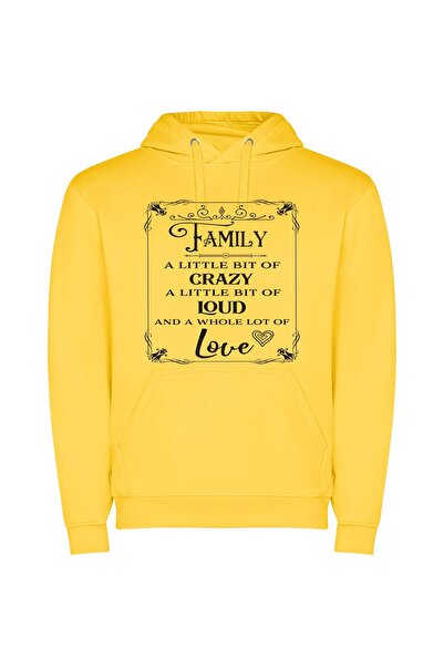iLovePrints Whimsical Love Unbounded Φούτερ με κουκούλα σε χρώμα Κίτρινο
