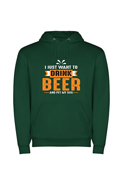 iLovePrints Brew in Style Φούτερ με κουκούλα σε χρώμα Πράσινο