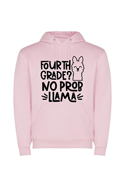 iLovePrints Striking Grade Four Monochrome Φούτερ με κουκούλα σε χρώμα Ροζ