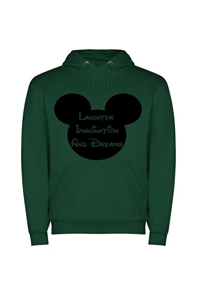 iLovePrints Magical Disney Dreams Φούτερ με κουκούλα σε χρώμα Πράσινο