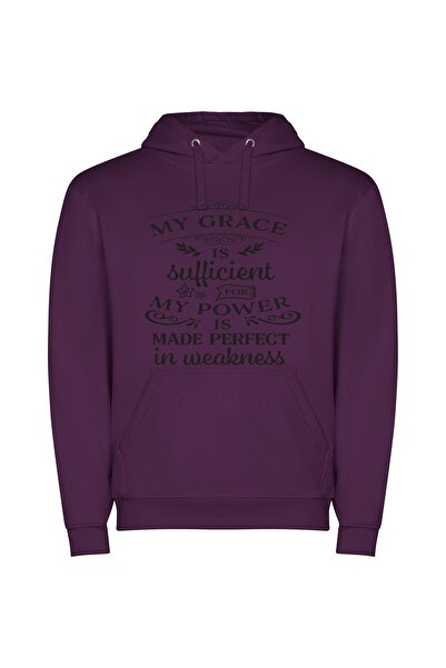 iLovePrints Graceful Power Embodied Φούτερ με κουκούλα σε χρώμα Μωβ