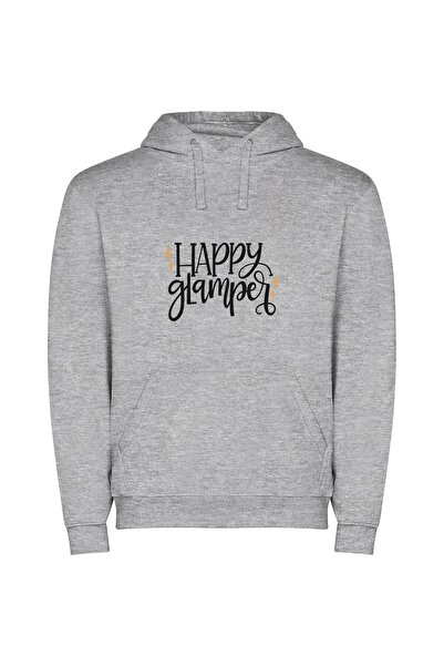 iLovePrints Glamper's Inked Euphoria Φούτερ με κουκούλα σε χρώμα Γκρι