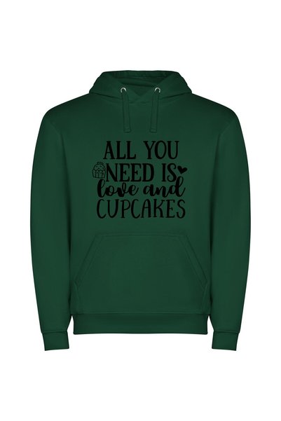 iLovePrints Sweet Love Delights Φούτερ με κουκούλα σε χρώμα Πράσινο