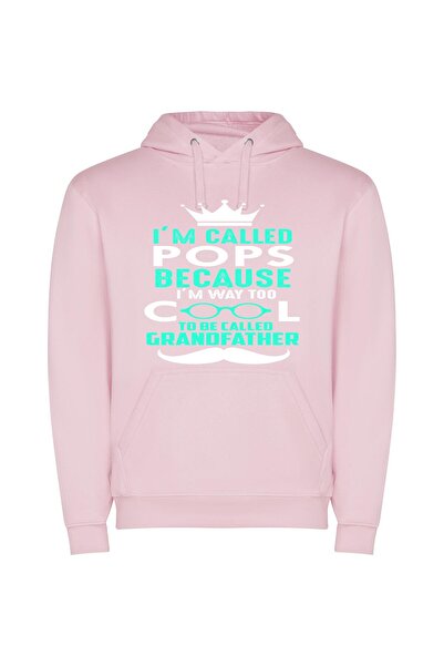 iLovePrints Grandpa: The Visionary Evolution Φούτερ με κουκούλα σε χρώμα Ροζ