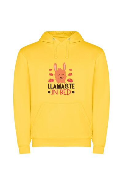 iLovePrints Llama Dreams Unleashed Φούτερ με κουκούλα σε χρώμα Κίτρινο