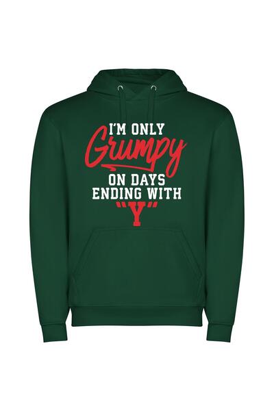 iLovePrints Fiery Grumpy Elegance Φούτερ με κουκούλα σε χρώμα Πράσινο