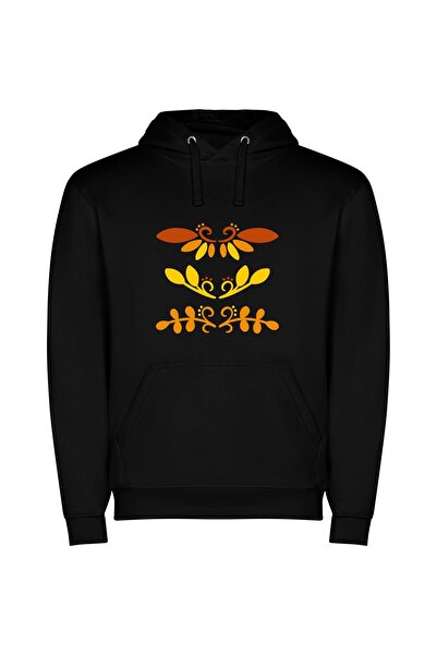 iLovePrints Blooming Symmetry: Floral Illustration Φούτερ με κουκούλα σε χρώμ...