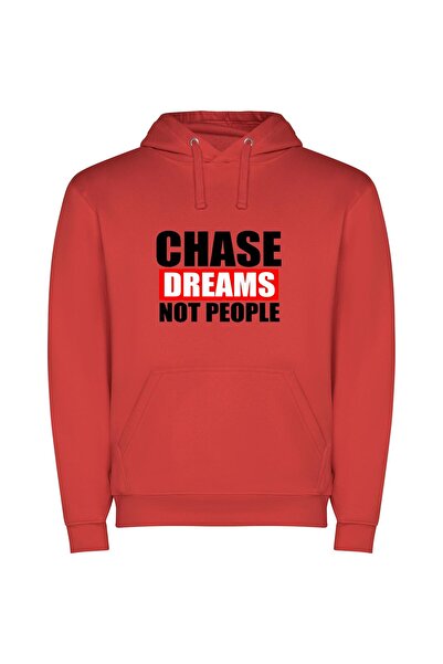 iLovePrints Chasing Dream Freedom Φούτερ με κουκούλα σε χρώμα Κόκκινο