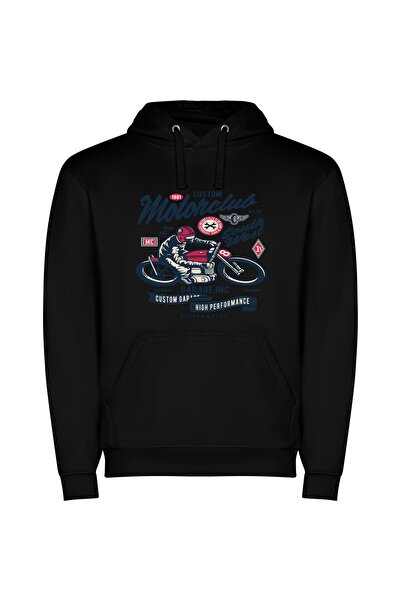 iLovePrints Rider's Custom Finest: Shep-Style Φούτερ με κουκούλα σε χρώμα Μαύρο