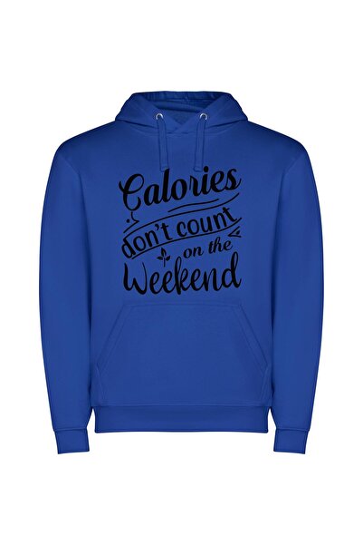 iLovePrints Weekend Indulgence Fitness Fiesta Φούτερ με κουκούλα σε χρώμα Μπλε