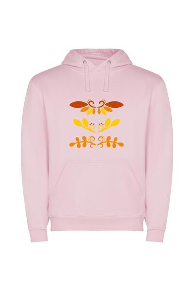 iLovePrints Blooming Symmetry: Floral Illustration Φούτερ με κουκούλα σε χρώμ...
