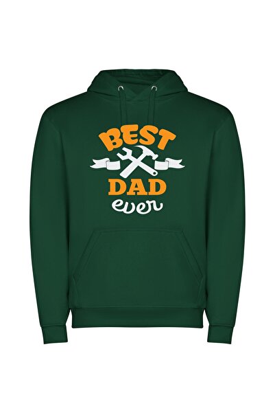 iLovePrints Dad Energy Supreme Φούτερ με κουκούλα σε χρώμα Πράσινο