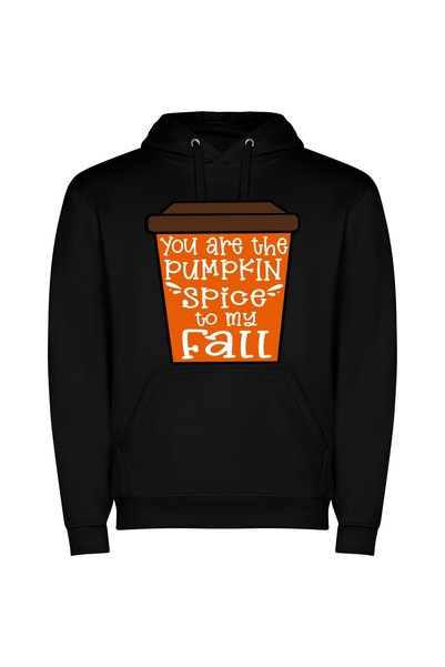 iLovePrints Spicy Fall Love Affair Φούτερ με κουκούλα σε χρώμα Μαύρο