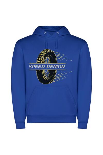 iLovePrints Speed Demon's Artistry Φούτερ με κουκούλα σε χρώμα Μπλε