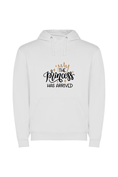 iLovePrints Royalty's Happy Arrival Φούτερ με κουκούλα σε χρώμα Λευκό