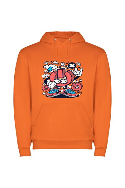 iLovePrints Shoes on Table: Playful Cartoons Φούτερ με κουκούλα σε χρώμα Πορτ...