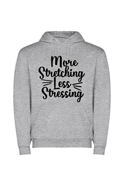 iLovePrints Serenity in Pixel Stretch Φούτερ με κουκούλα σε χρώμα Γκρι