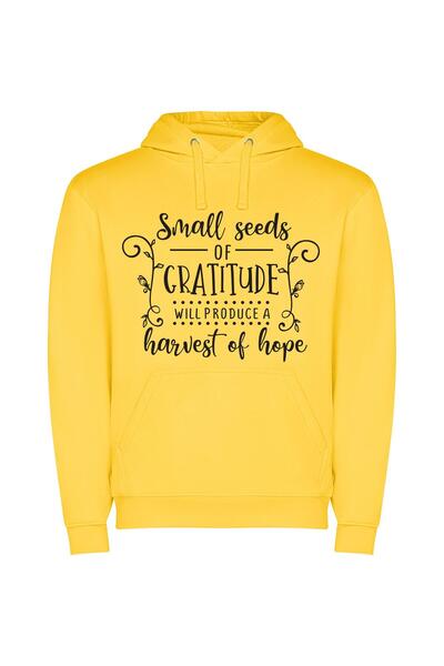 iLovePrints Gratitude's Hopeful Harvest Φούτερ με κουκούλα σε χρώμα Κίτρινο